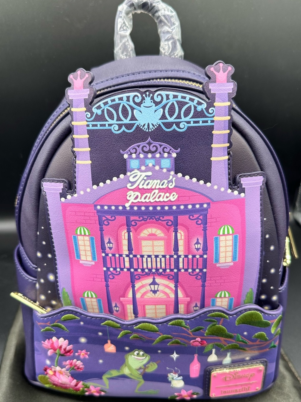Loungefly Disney Princess and the Frog Tiana's Palace Castle Mini Backpack NWT